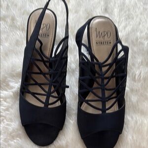 Women's Black Stretch Sandals